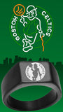 Boston Celtics Ring Black 10mm Ring Sizes 8-12 #boston #celtics