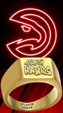 Atlanta Hawks Ring Gold Titanium Graffiti Ring Sizes 8-12 #atlanta #hawks