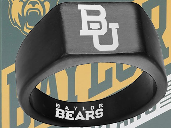 Baylor Bears Ring Black Titanium Ring | Sizes 8-12 #bu #baylor #bears
