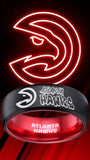 Atlanta Hawks Ring Black & Red Graffiti Wedding Ring Sizes 6-13 #atlanta #hawks