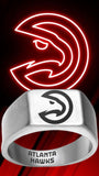 Atlanta Hawks Ring Silver Titanium Ring Sizes 8-12 #atlanta #hawks
