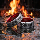 SF 49ers Ring | Silver & Red | Customizable