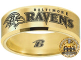Baltimore Ravens Ring | Gold Wedding Band