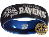 Baltimore Ravens Ring | Black & Blue Wedding Band