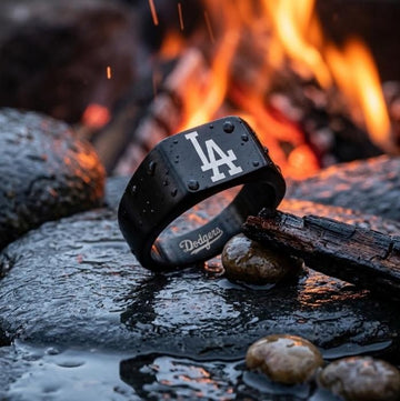 LA Dodgers Ring | Black Signet Ring | Customizable
