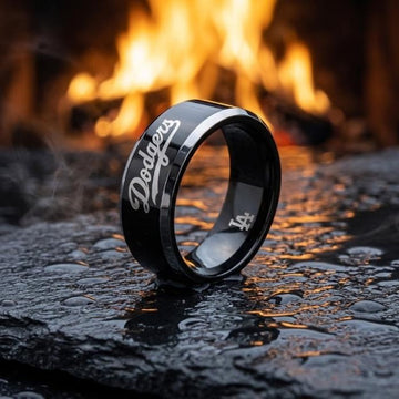LA Dodgers Ring | Black & Silver | Customizable