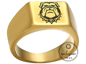 Georgia Bulldogs Ring | Gold | UGA Bulldog Logo Ring | Sizes 8-12