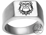 Georgia Bulldogs Ring | Silver Titanium | Sizes 8-12 | FREE Shipping