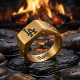 LA Dodgers Ring | Gold Signet Ring | Customizable