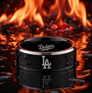 LA Dodgers Ring | Black & Silver | Customizable