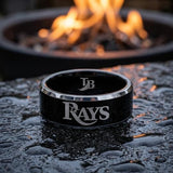Tampa Bay Rays Ring | Black & Silver | Customizable