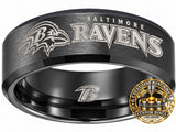Baltimore Ravens Ring | Black Wedding Band