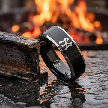 New York Yankees Ring | Black & Silver | Customizable