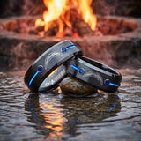 LA Chargers Ring | Black & Blue CZ | Customizable
