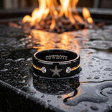 Dallas Cowboys Ring | Black & Gold CZ | Customizable