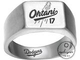 Shohei Ohtani LA Dodgers Silver Titanium Ring - Sizes 8 - 12 #Dodgers