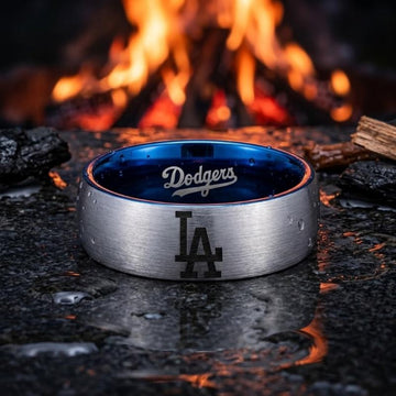 LA Dodgers Ring | Silver & Blue | Customizable