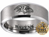 Baltimore Ravens Ring | Silver Wedding Band