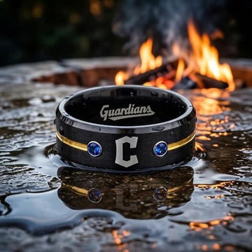 Cleveland Guardians Ring | Black Gold & Blue | Customizable
