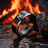 New York Yankees Ring | Black & Silver | Customizable