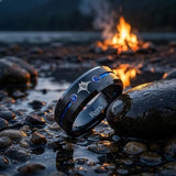 Tampa Bay Rays Ring | Black & Blue CZ | Customizable