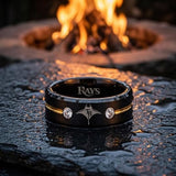 Tampa Bay Rays Ring | Black & Gold CZ | Customizable