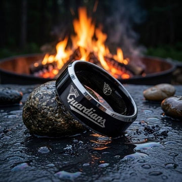 Cleveland Guardians Ring | Black & Silver | Customizable