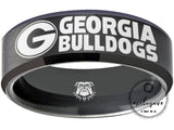 Georgia Bulldogs Ring | Black Wedding Band | Sizes 6 - 13 | #UGA