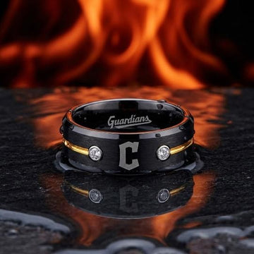 Cleveland Guardians Ring | Black & Gold | Customizable