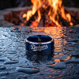 LA Dodgers Ring | Blue & Silver | Wedding Band