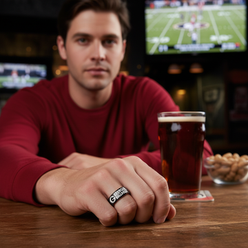 Georgia Bulldogs Ring | Black & Red Wedding Band | Sizes 6 - 13 | #UGA