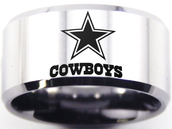 Dallas Cowboys Ring 11mm Silver Ring NFL Football #dallas #cowboys #nfl