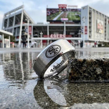 49ers Ring | Silver Wedding Ring | Customizable