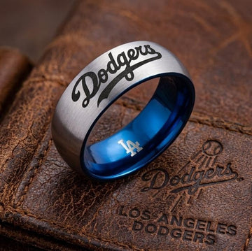 LA Dodgers Ring | Silver & Blue | Customizable