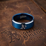 Oakland A's Ring | Blue & Silver | Customizable