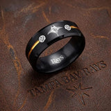 Tampa Bay Rays Ring | Black & Gold CZ | Customizable