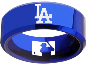 LA Dodgers Ring Blue Ring 8mm Tungsten Ring #mlb #dodgers