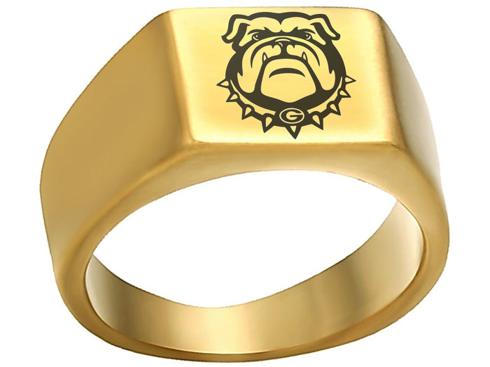 Georgia Bulldogs Ring | Gold | UGA Bulldog Logo Ring | Sizes 8-12
