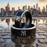 New York Yankees Ring | Black & Silver | Customizable