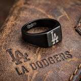 LA Dodgers Ring | Black Signet Ring | Customizable