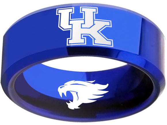 UK Kentucky Wildcats ring blue ring tungsten ring #wildcats
