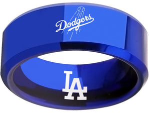 LA Dodgers Ring Blue Ring 8mm Tungsten Ring #mlb #dodgers