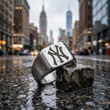 New York Yankees Ring | Silver Signet Ring | Customizable