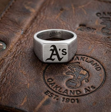 Oakland A's Ring | Silver Signet Ring | Customizable