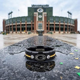 Green Bay Packers Ring | Black and Gold CZ | Customizable