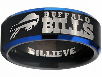 Buffalo Bills Ring | Black & Blue Ring | Customizable