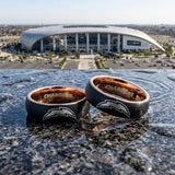 LA Chargers Ring | Black & Rose Gold 6mm Ring | Customizable