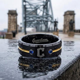 Cleveland Guardians Ring | Black Gold & Blue | Customizable