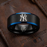 New York Yankees Ring | Black & Blue | Customizable