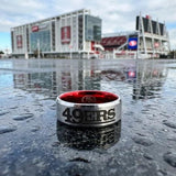 SF 49ers Ring | Silver & Red | Customizable